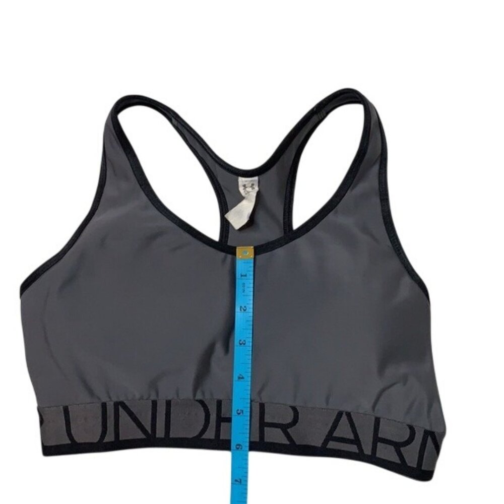 Under Armor Compression Sports Bra Grey Medium Impact Racerback Pullover Size S - Picture 9 of 14